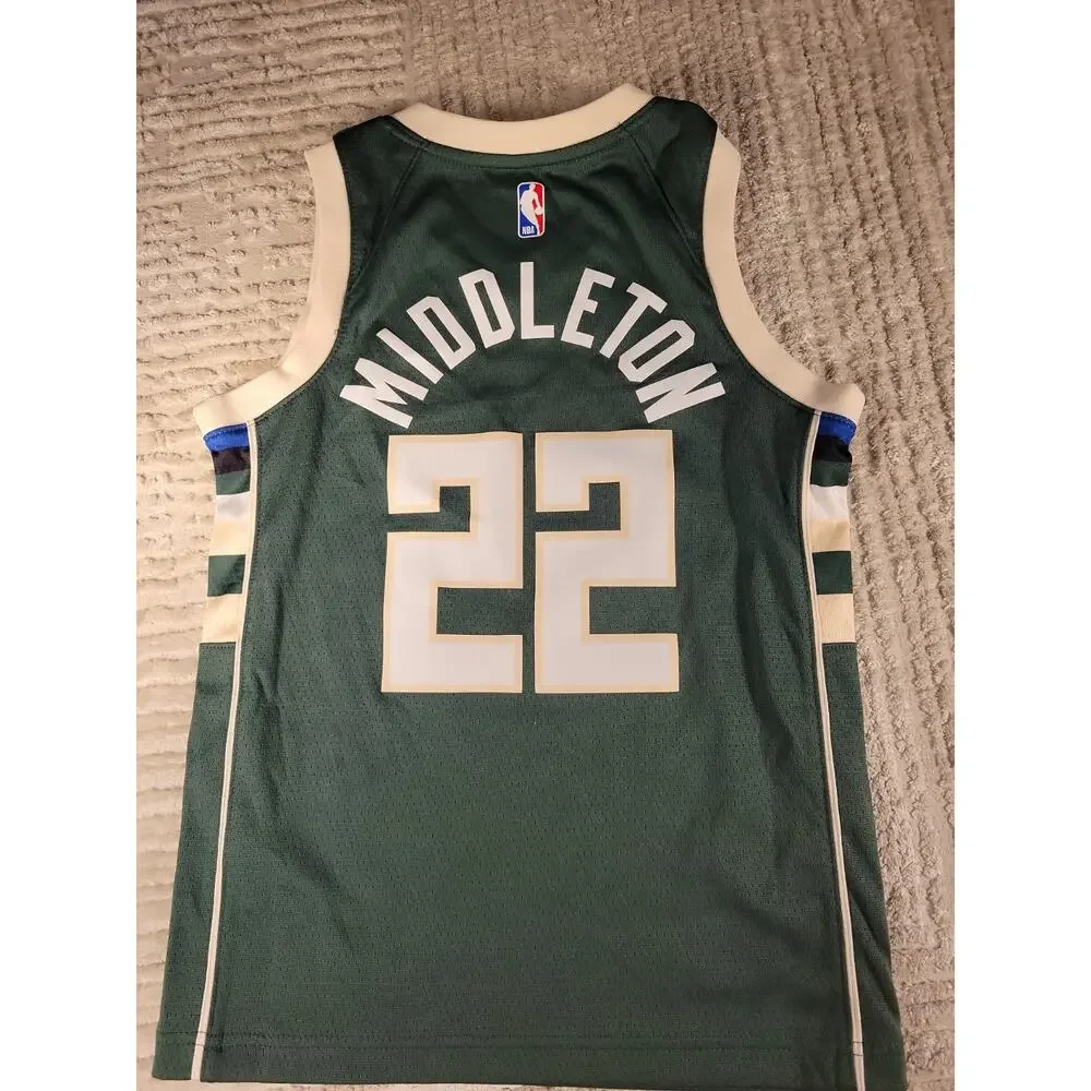 Nike Khris Middleton Milwaukee Bucks Youth Small Jersey NBA Basketball Boys